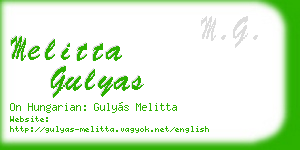 melitta gulyas business card